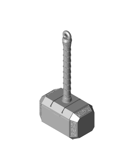 Thor's Hammer (Mjolnir) Keychain by frikarte3D full viewable 3d model