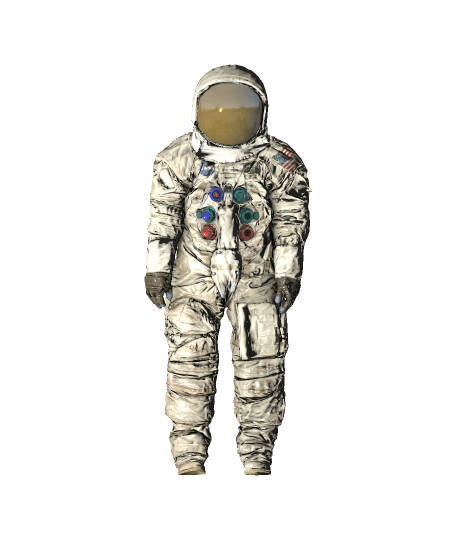 Palm-sized Astronaut (US Apollo Mission) 3d model
