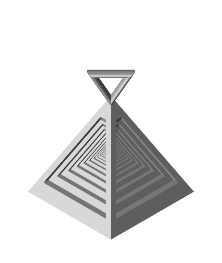 Infinite Pyramid Keychain 3d model