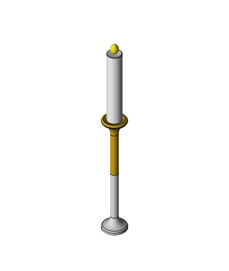 Candle Stand with Candle 3d model