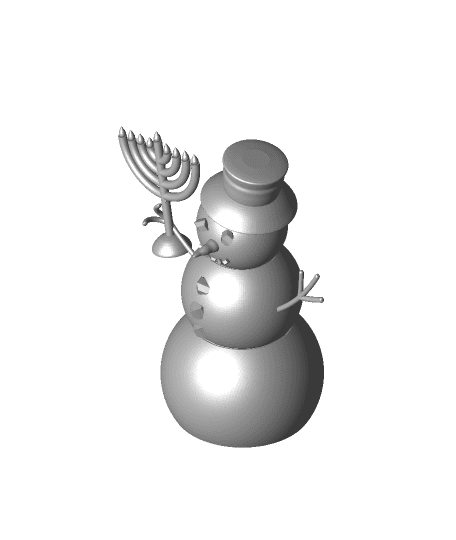 Remix of Planetary Snowman - Hanukkah Snowman 3d model