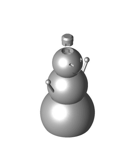Candy Dispenser Planetary Snowman 3d model