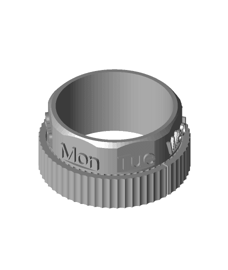 Calendar Ring (OpenSCAD) by 3DPrinty full viewable 3d model