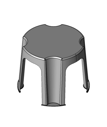 Small Round Plastic Table  3d model