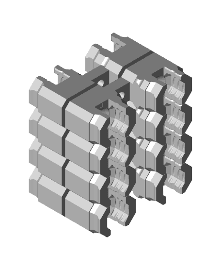 15 mm - Quad Offset Snap (DS Part A) - x4 Stack 3d model