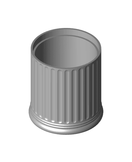 Fluted Column Mini Trash Can 3d model