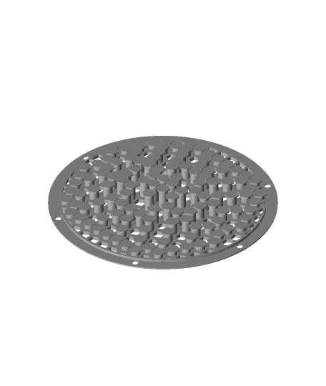 #3DPNSpeakerCover Fixed  Hexagonal Speaker Cover 3d model