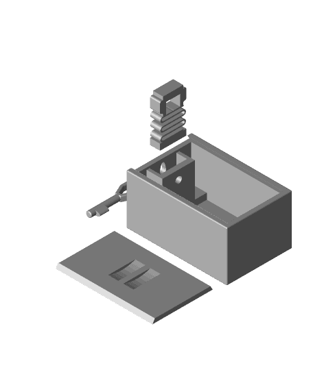 Sliding Dovetail Lock Box with Key 3d model