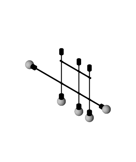 Double join lamp, SKU. 6279 by Pikartlights 3d model