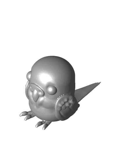Little Budgie by KyuubiNight full viewable 3d model