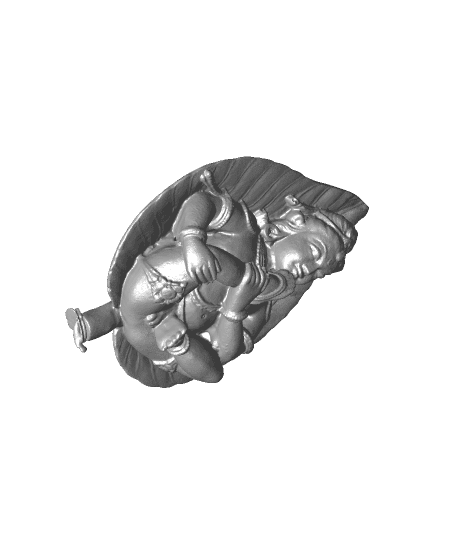 Krishna as the Divine Child on a Banyan Leaf 3d model