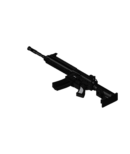 Assault rifle Heckler & Koch HK416 by juankmed full viewable 3d model