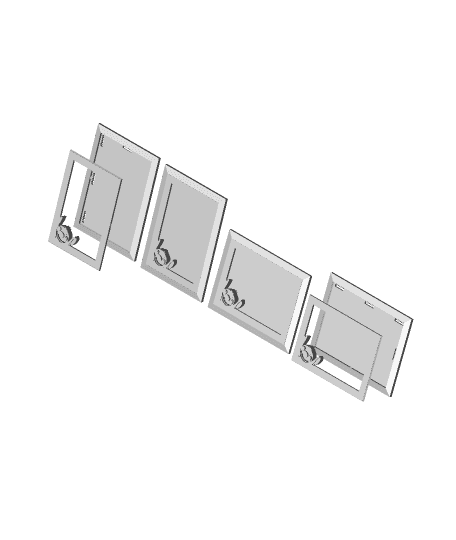 Remix of 4x6 Picture Frame 2-Part Template. by Mimetics3D full viewable 3d model