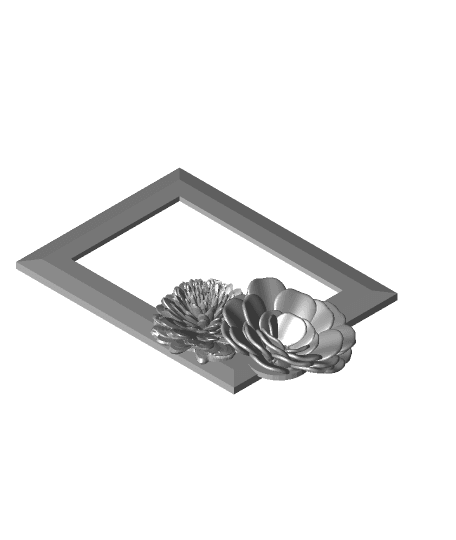 Remix of 4x6 Picture Frame 2-Part Template. 3d model