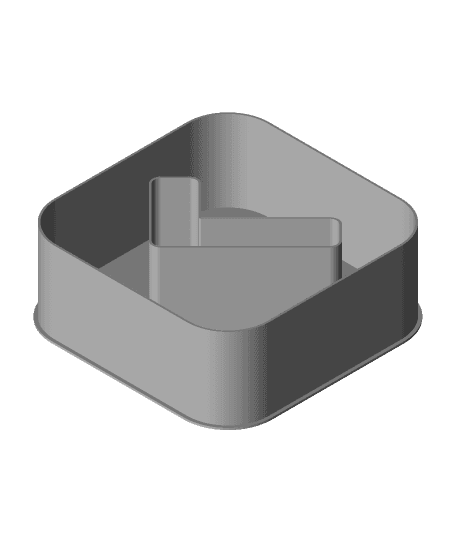 Square with a check mark, nestable box (v1) 3d model