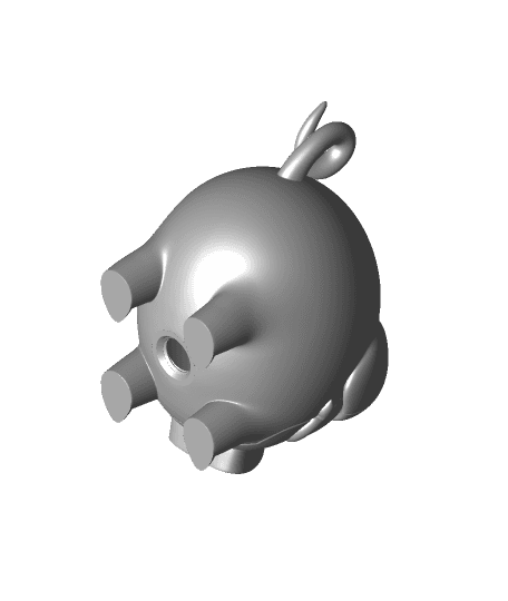 Lechonk Pokémon Piggy Bank by ChelsCCT (ChelseyCreatesThings) full viewable 3d model