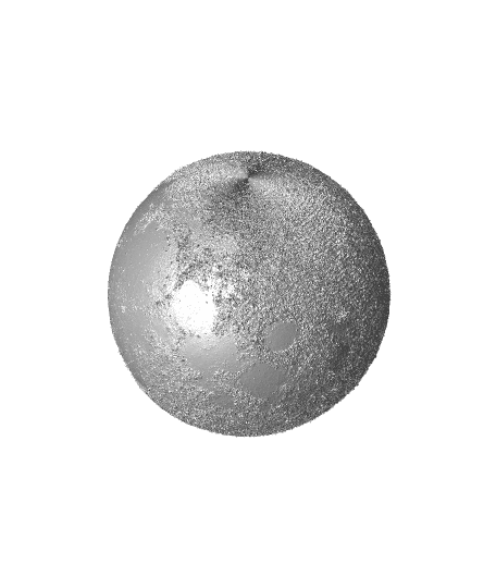 Moon Lithophane 175mm/17,5cm Diameter 3d model