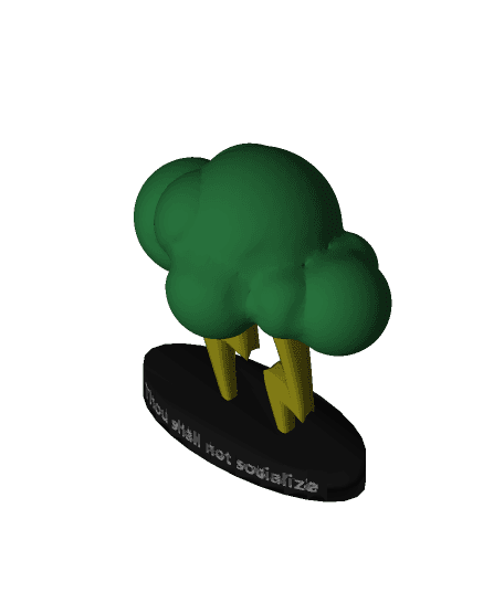 the green cloud - Thou shall not socialize 3d model