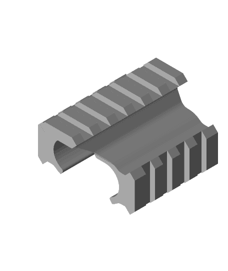 Picatinny rails for Nerf Triad 3d model