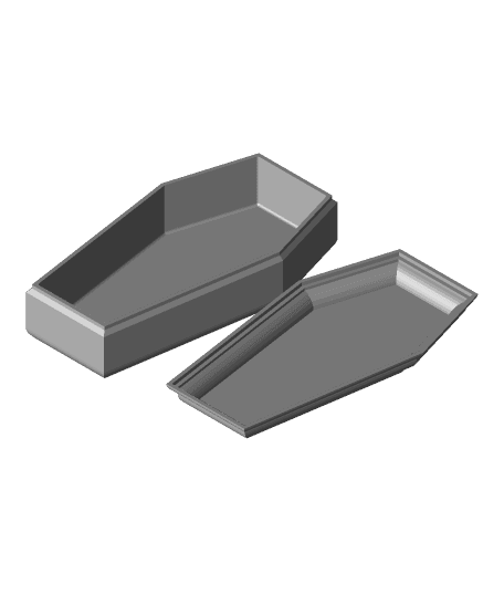 Coffin v3 - push fit lid 3d model