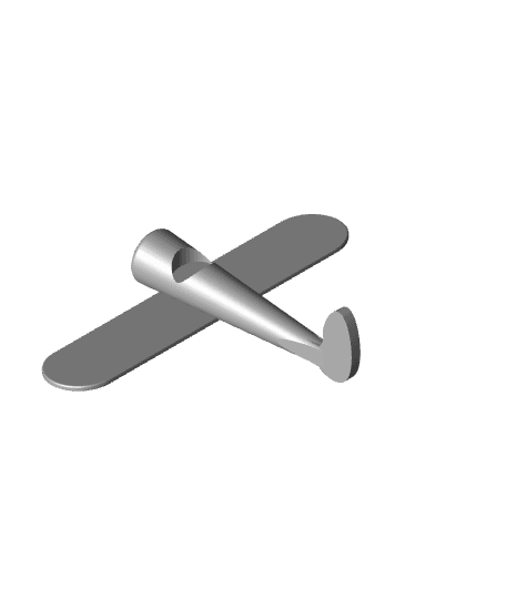 Simple Fighter airplane with open cockpit 3d model