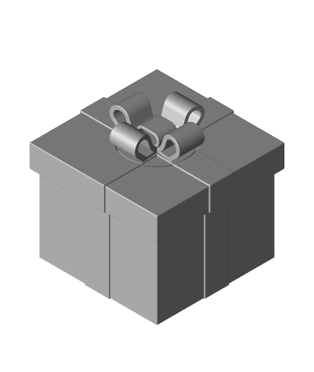 Gift Box #7 Print-in-Place 3d model