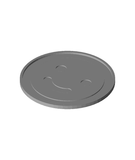 The Smiley Coaster 3d model