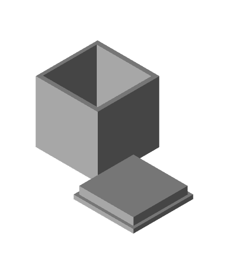 Simple Box with lid 3d model