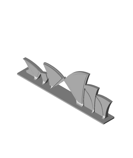 Sydney Opera House silhouette 3d model