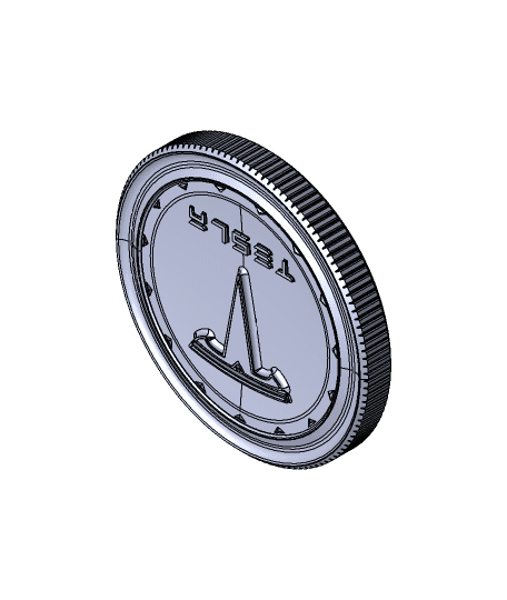 Tesla Coin 3d model