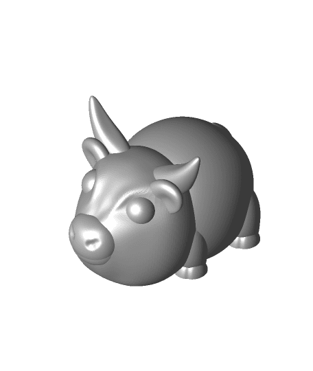 Cow version 2 by Built Over Bot full viewable 3d model