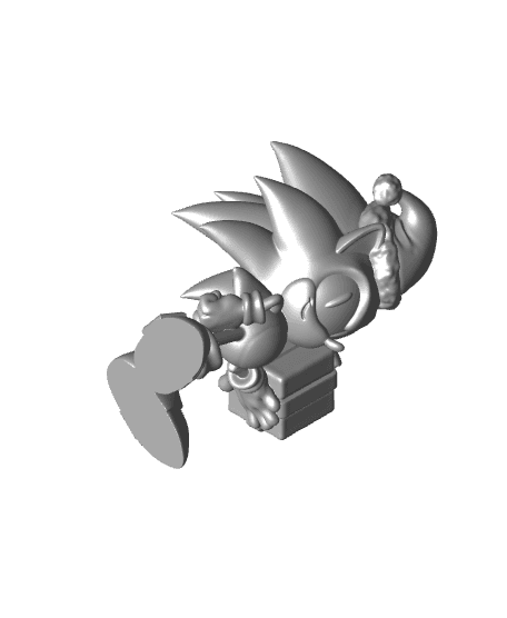 Sonic Santa - Sonic - Fan Art 3d model