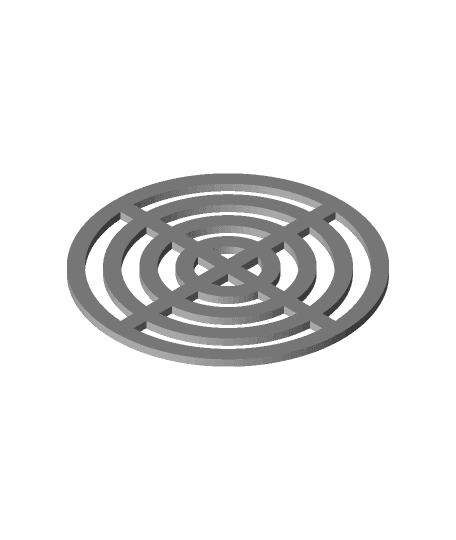 Basic Drain Cover 178mm by podmore71 full viewable 3d model