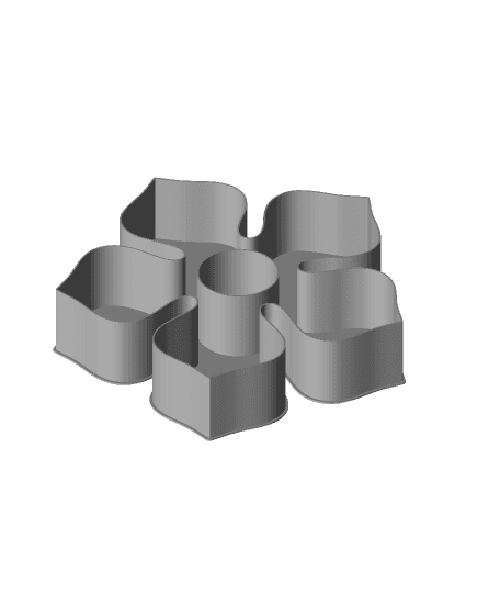 PentaFower02, nestable box (v2) 3d model