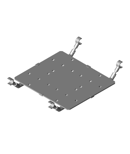 Modular Deck System for 3D Printed RC Catamaran Utility Boat 3d model
