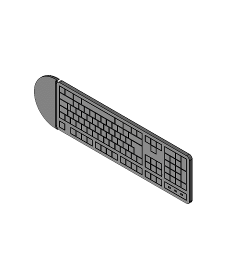 Pen Holder for Keyboard. v11.step 3d model