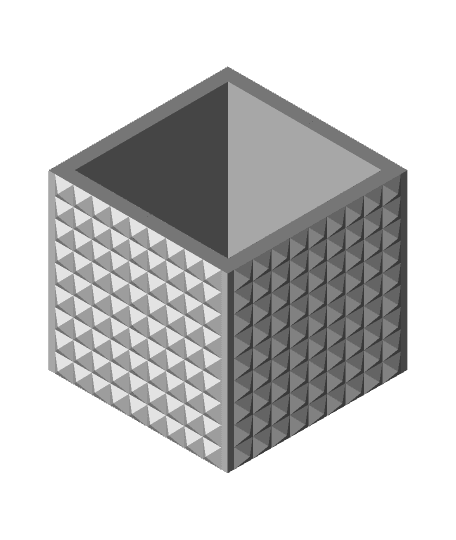 Square Pattern Texture Storage Box Container 3d model