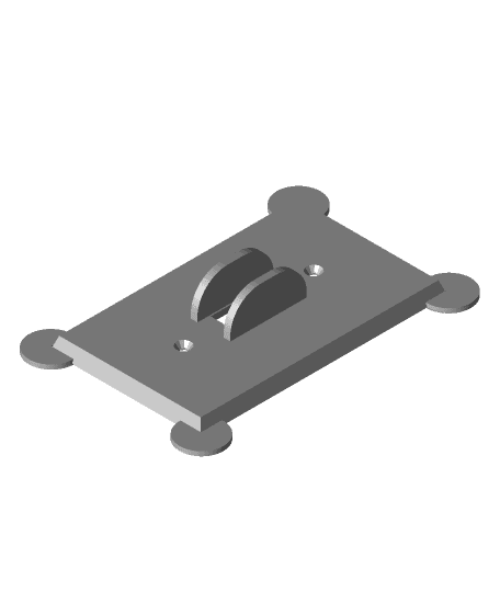 Single Switch Plate with Guard 3d model