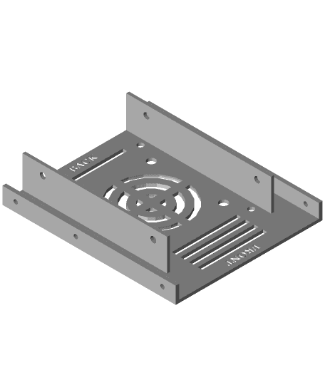 Deluxe Hard Drive Bracket (for one or two drives) 3d model