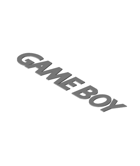 GameBoy - Logo 3d model