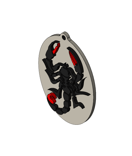 Scorpion keychain 3d model