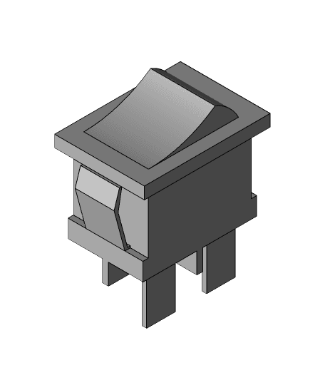 Miniature Rocker Switch - A8L 3d model
