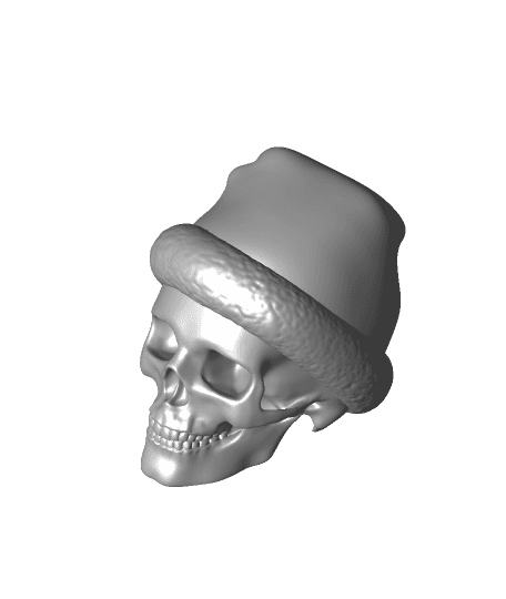 Santa Hat Skull 3d model