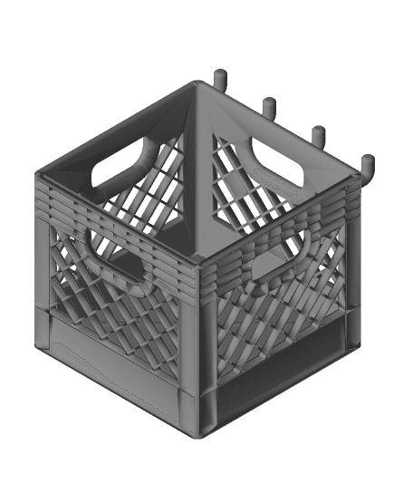 Milk Crate Pegboard 3d model