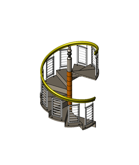 Spiral staircase. by pxor full viewable 3d model
