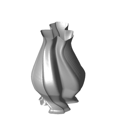 Multi-faceted swirl vase (quick print) 3d model