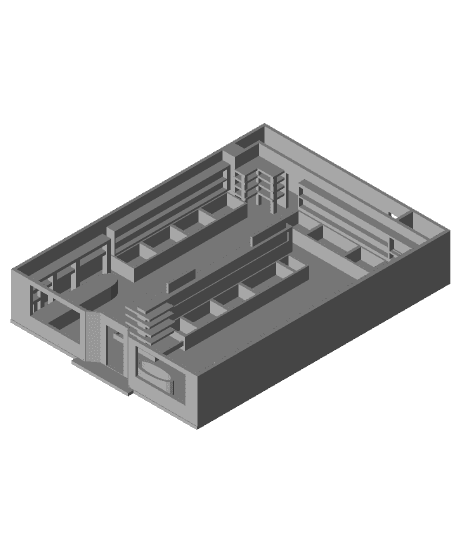 Independent Grocery Store 3d model