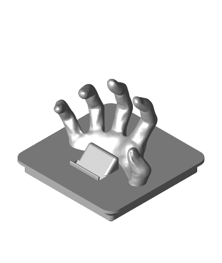 Gridfinity Creepy Hand Micro SD Holder by OrdinaryWonder full viewable 3d model
