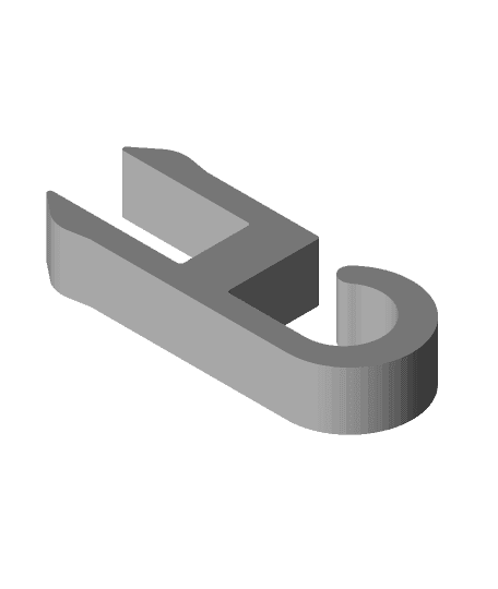 Pressure-fit hanging hook for 10mm-ish gaps by glittalogik full viewable 3d model