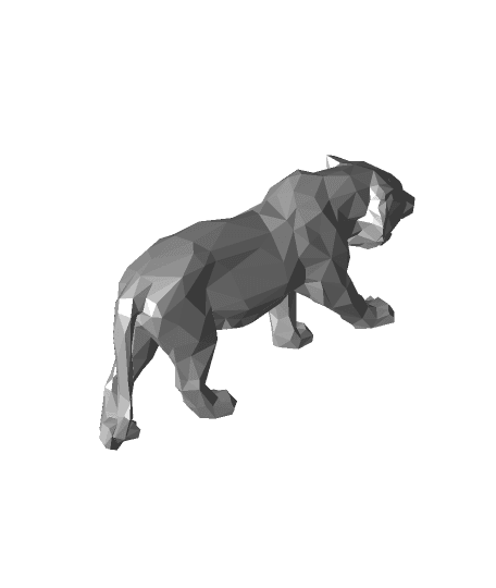 Low Poly Tiger by Mandalorian full viewable 3d model
